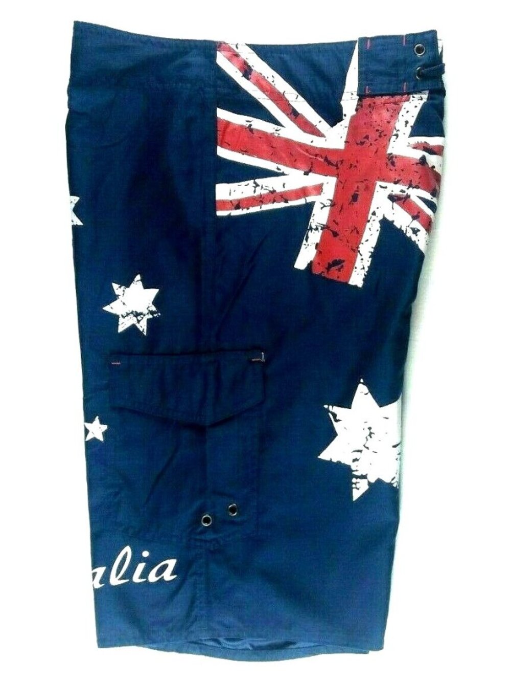 Men Australia Swim Board Shorts Flag Small Blue Beach Resort